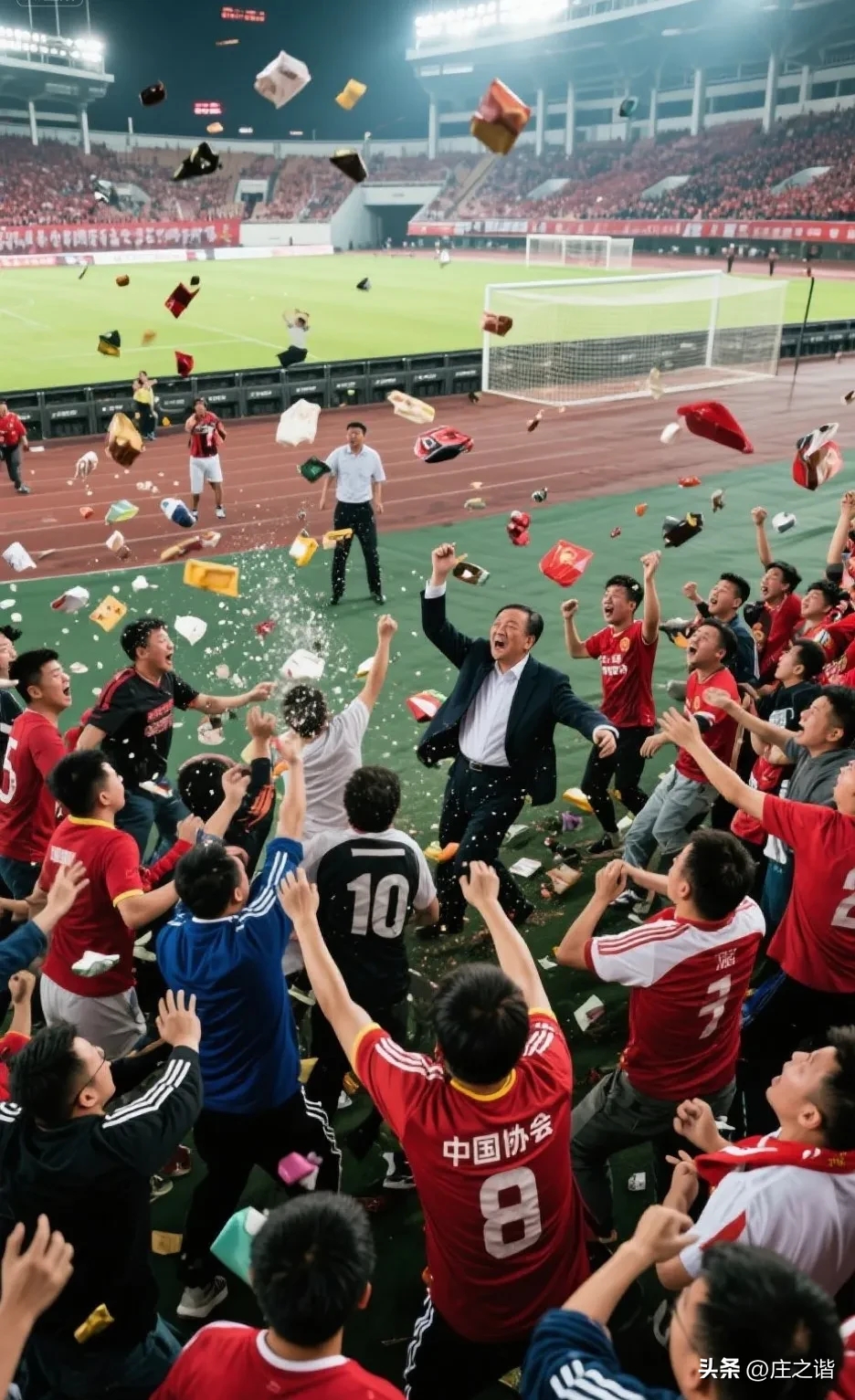 众多球迷聚集现场，见证精彩的对决